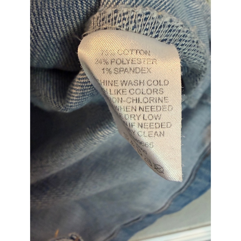 Draper James Blue Denim Button Front Short Sleeve Mini Shirt Dress Size 12 - Picture 7 of 9